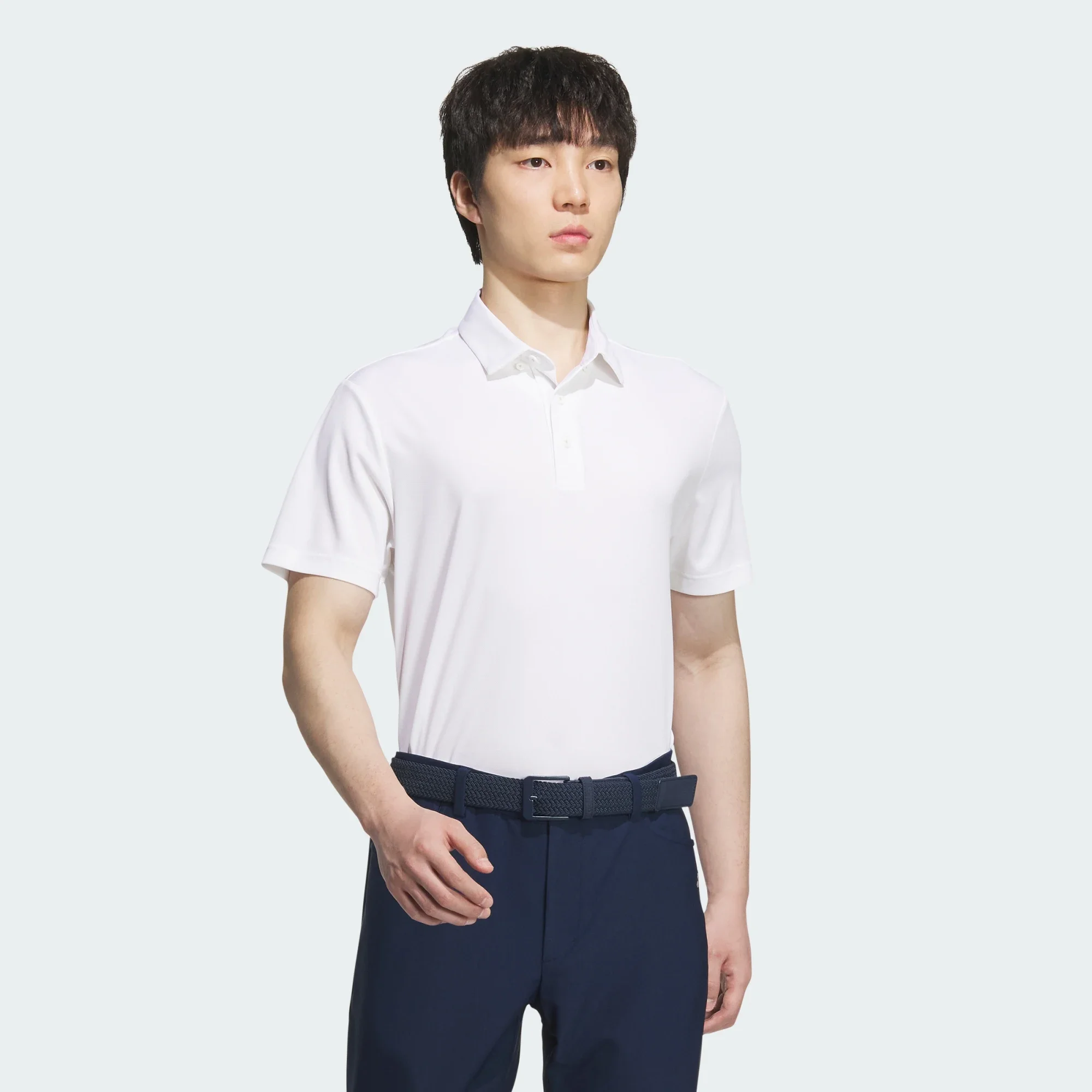 Short Sleeve Polo Shirt White JF0982 21 model