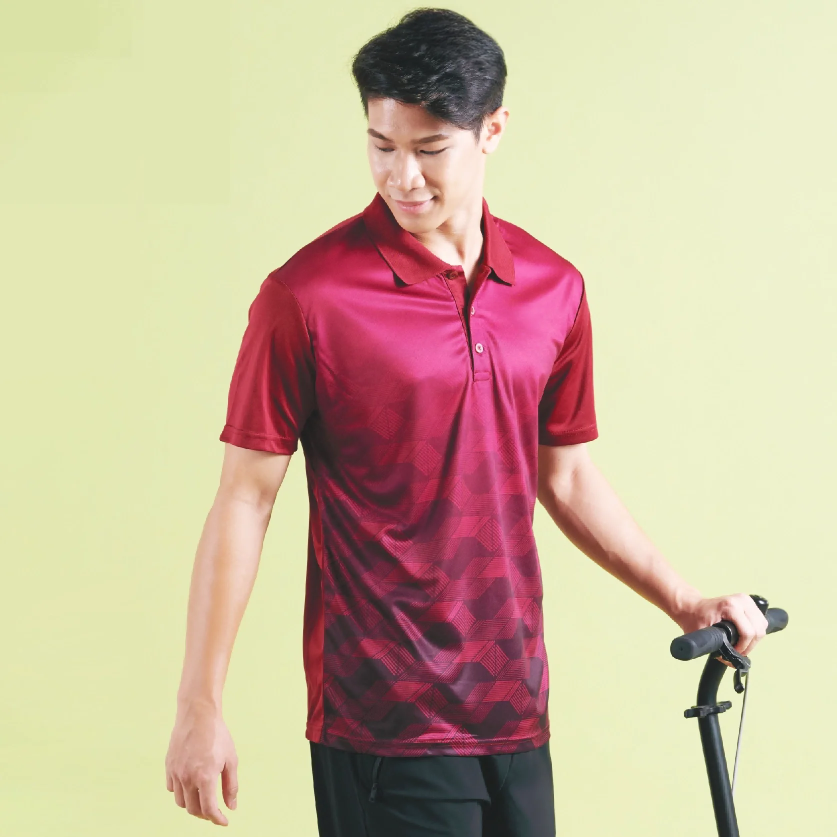 Waves Mini Eyelet Sublimation Polo T-Shirt