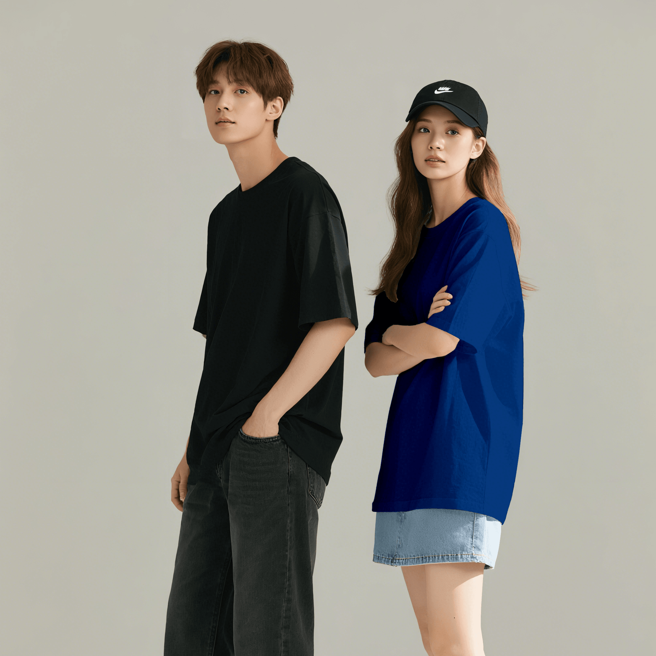 Oversized CoolTouch Sorona 2 Black Klein blue