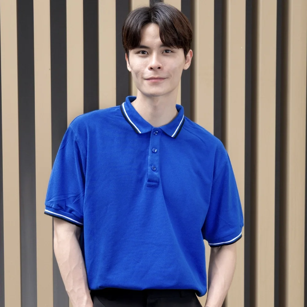 Multi-Tone Collar & Cuff Polo T-Shirt. 