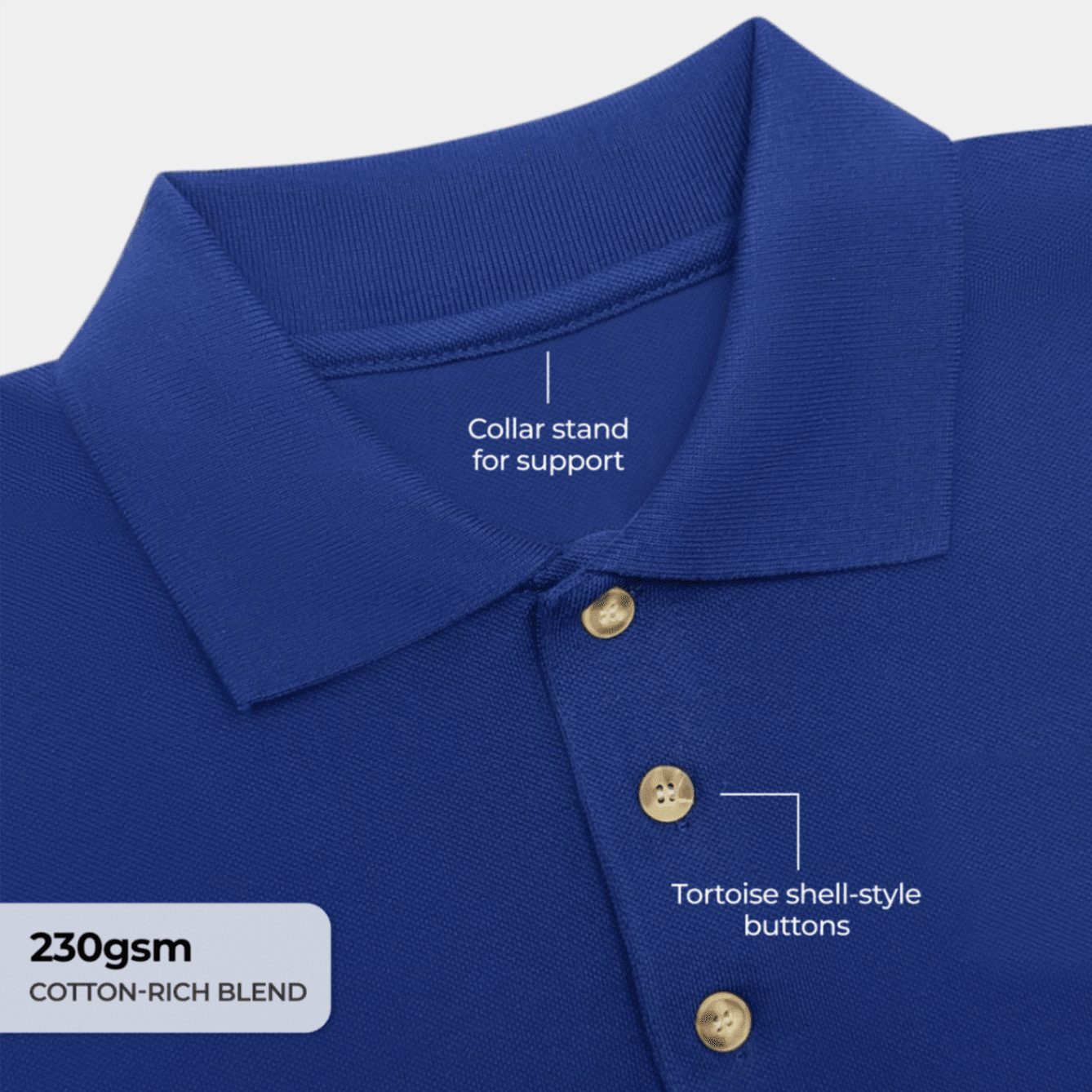 Plain Honeycomb Polo T-Shirt.