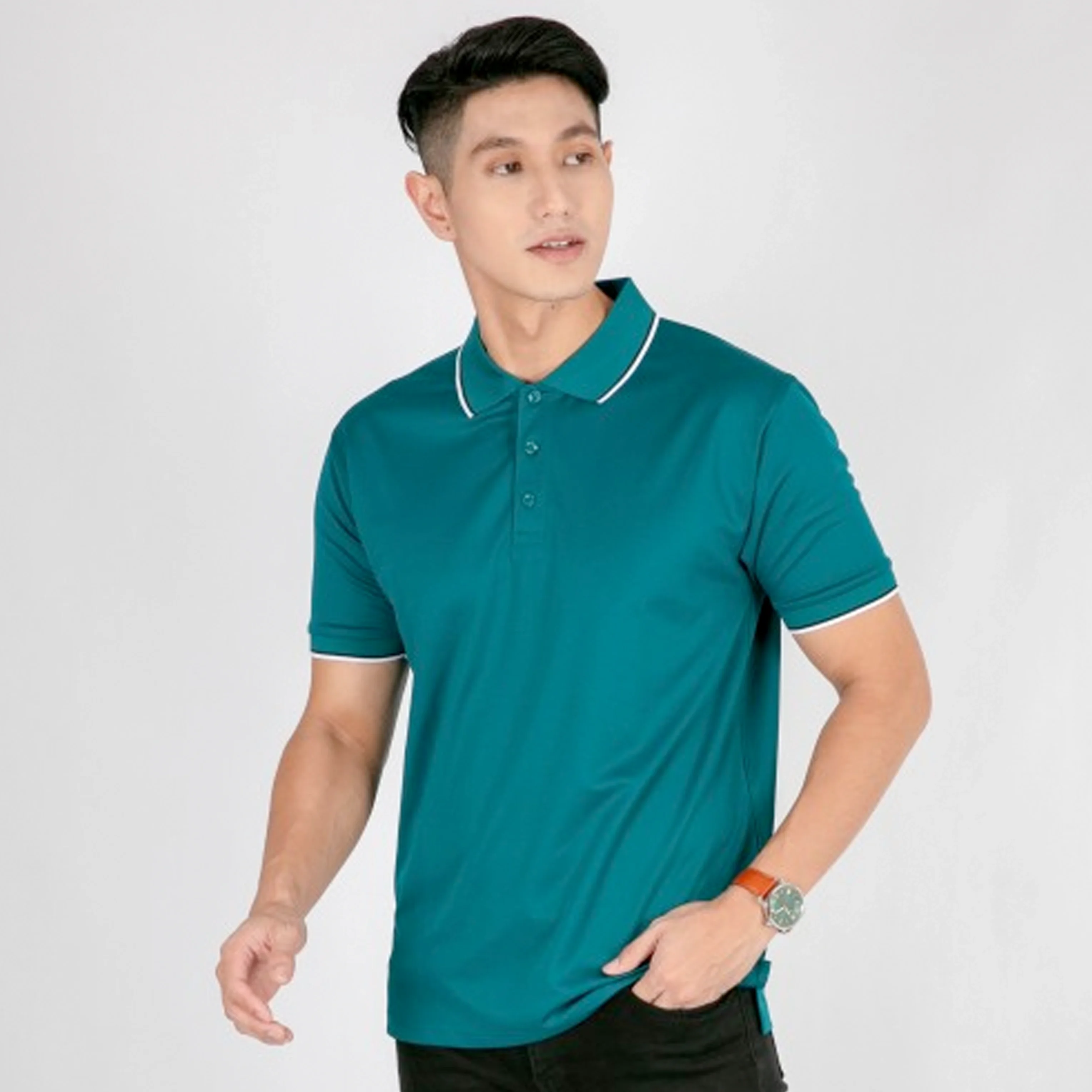 Collar Multi-Tone Dri Fit Polo T-Shirt. 