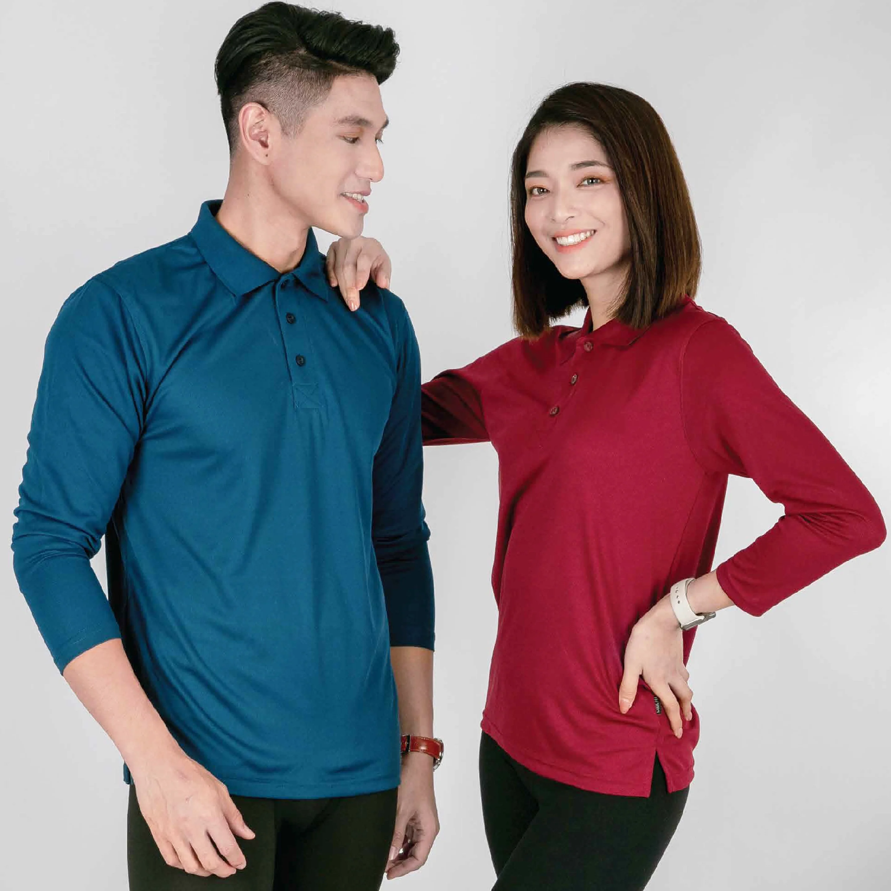 Long Sleeve Dri Fit Polo T-Shirt