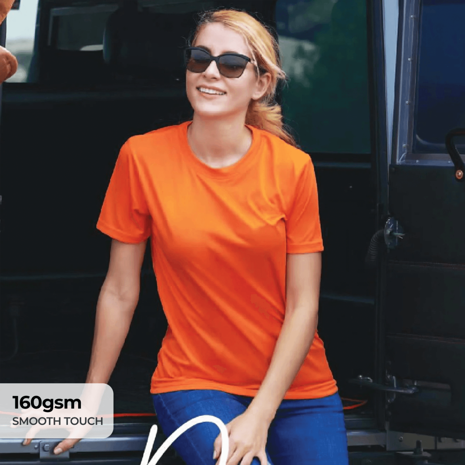 Plain Interlock Round Neck T-Shirt.