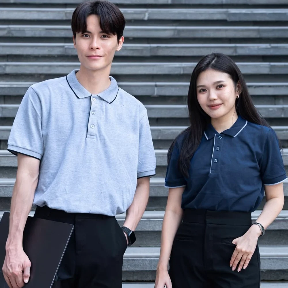 Fine Line Honeycomb Polo T-Shirt