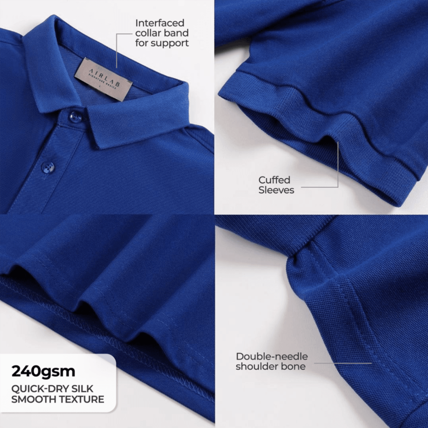 AIRLAB NeoBlend Essential Polo T-Shirt.