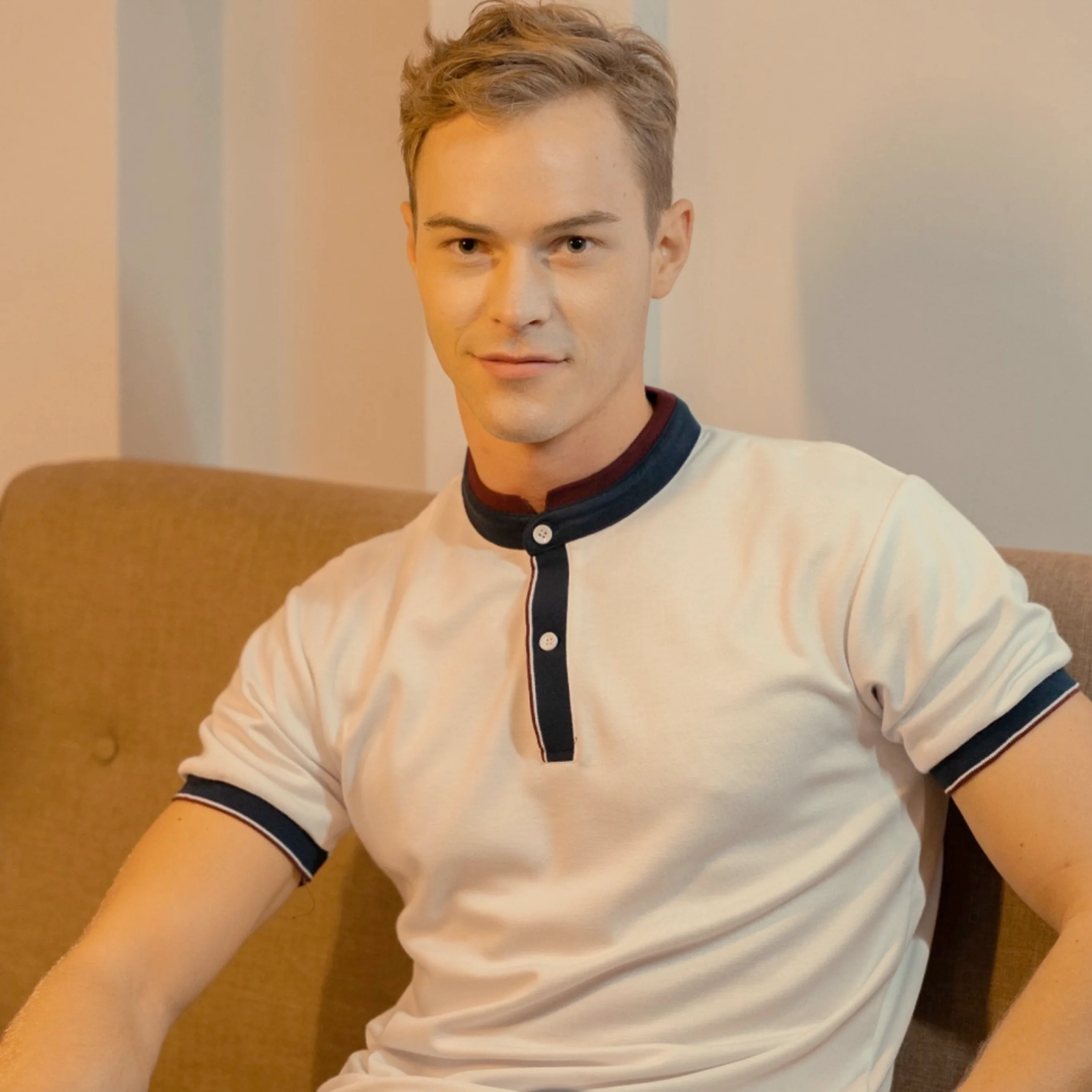 Ace Anti-Odor Mandarin Collar T-Shirt.